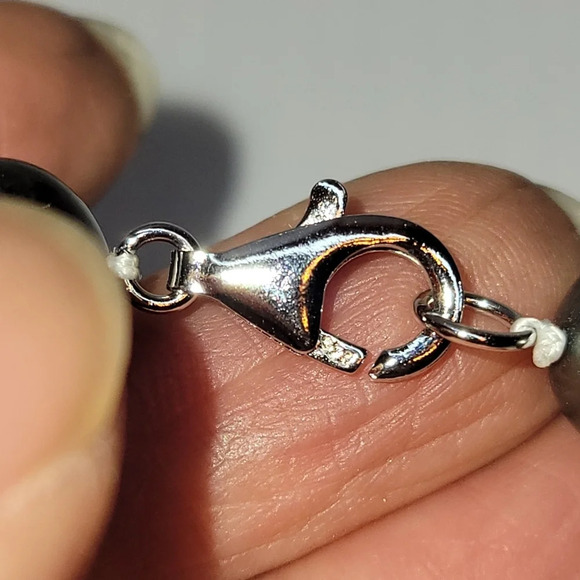 Lot of 2 pearl necklace bracelet creamy white pearl black pearl - Picture 6 of 7